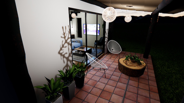 Render 3D de Casa de Campo
