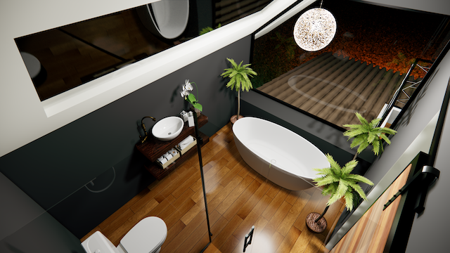 Cabaña Contemporánea en Oaxaca | Render 3D de Casa de Campo