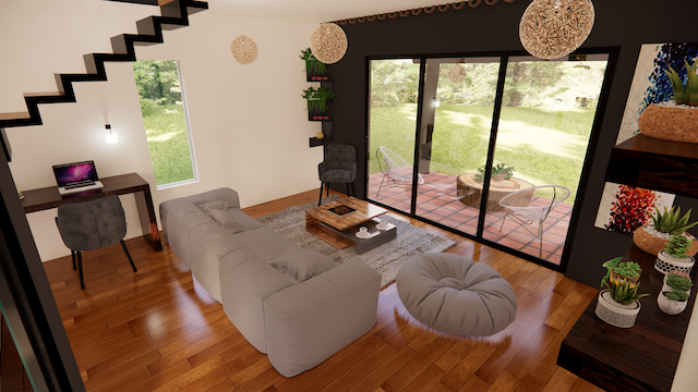 Cabaña Contemporánea en Oaxaca | Render 3D de Casa de Campo