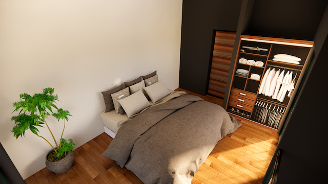 Render 3D de Casa de Campo