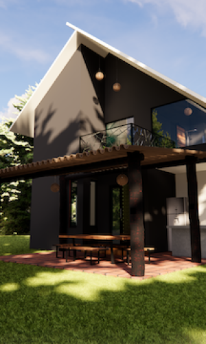 Cabaña Contemporánea en Oaxaca | Render 3D de Casa de Campo